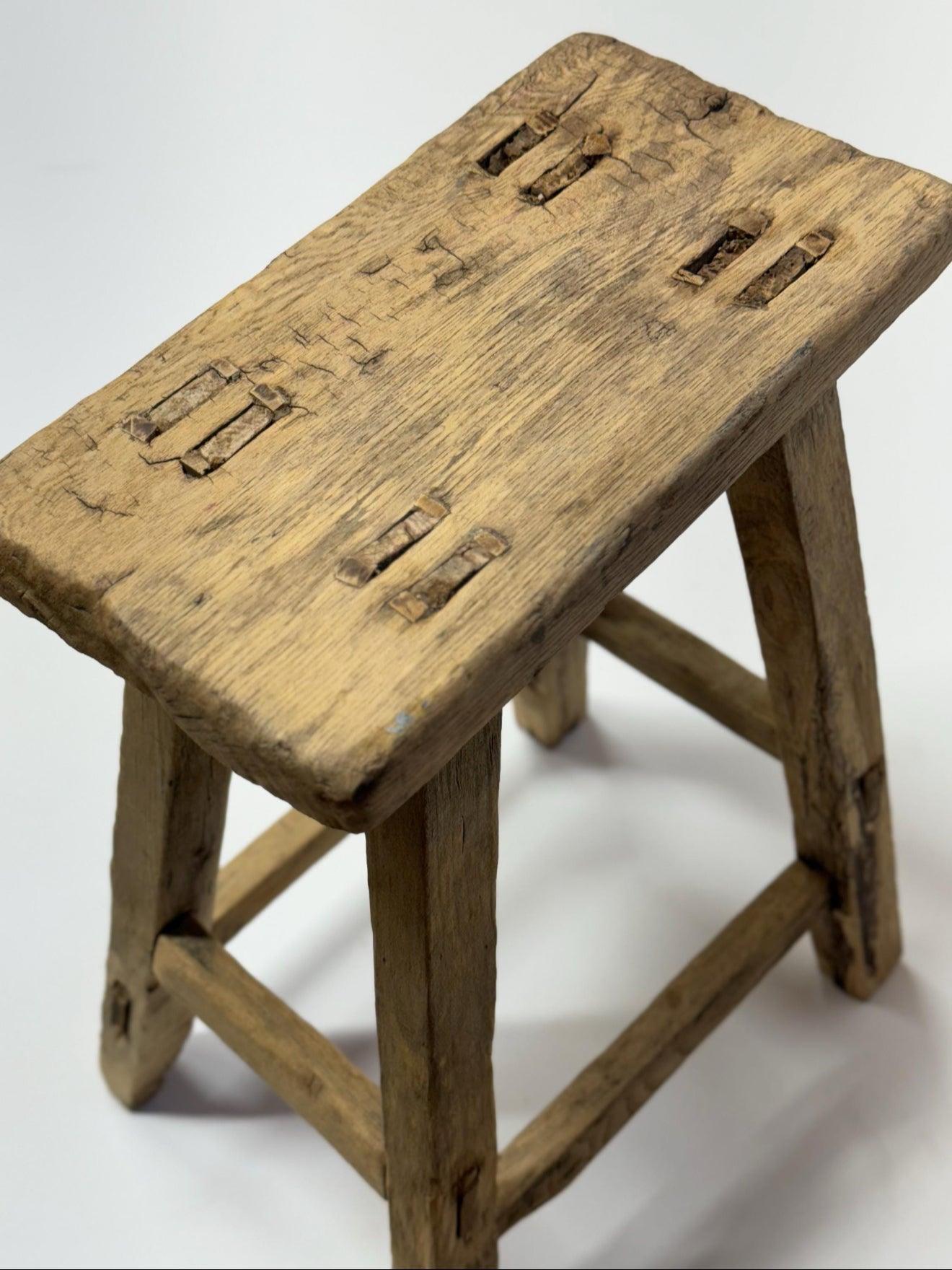 Vintage Chinese elm stool