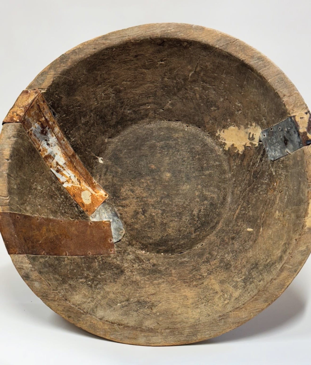 XL Vintage wooden bowl