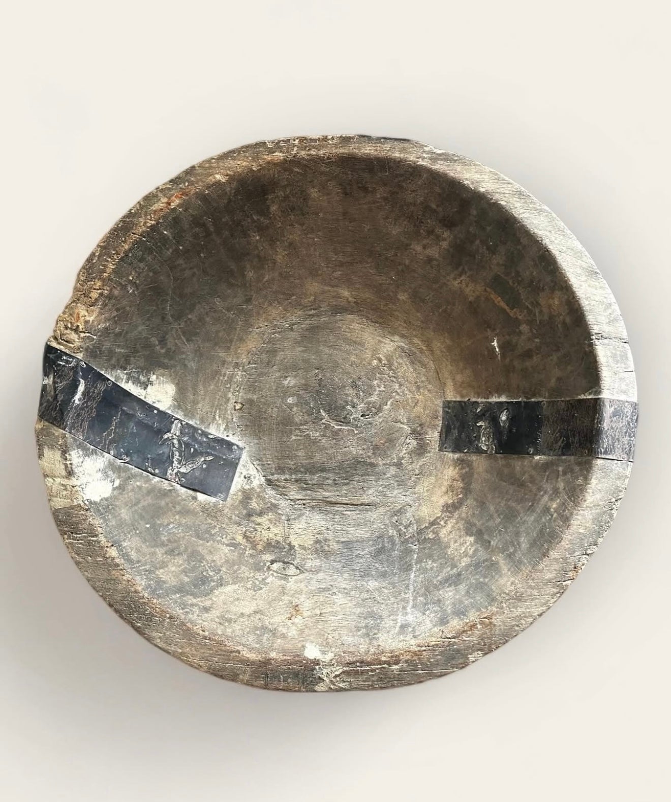 XL Vintage wooden bowl