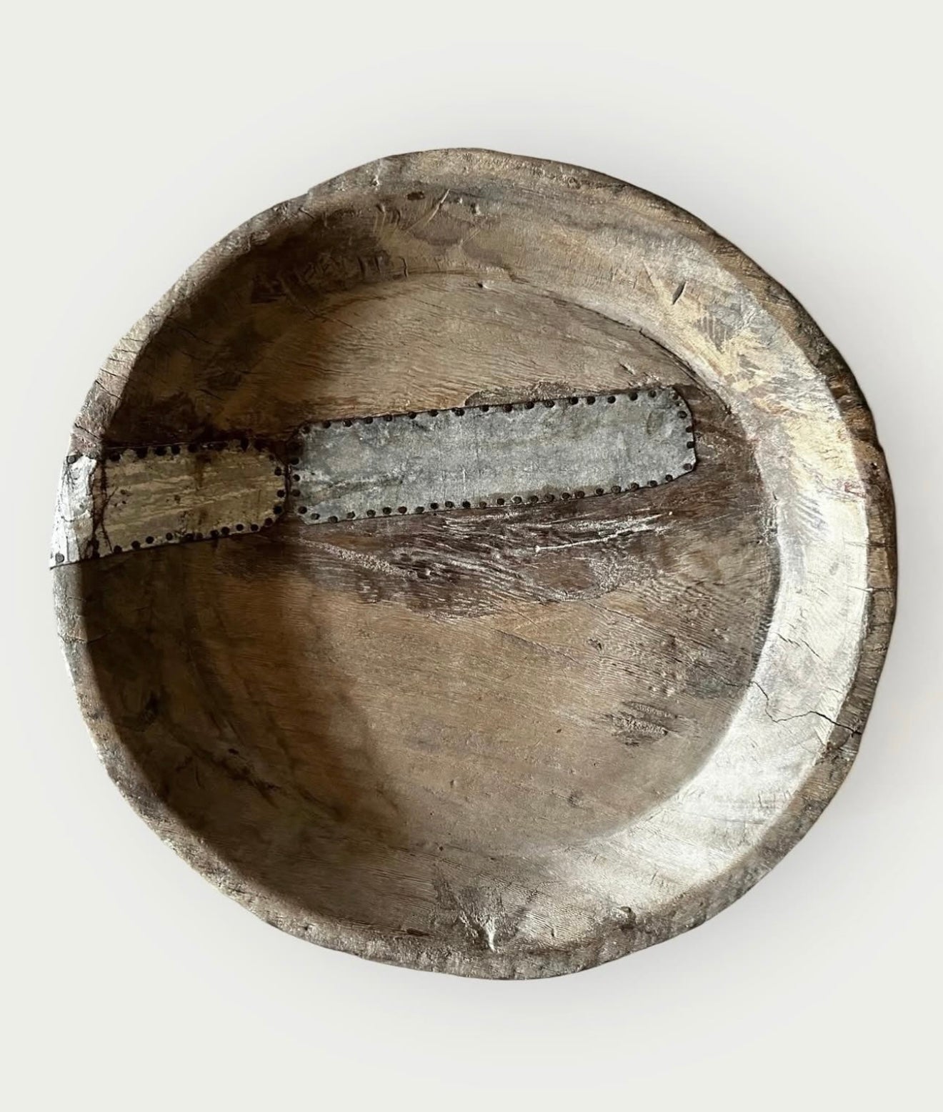 XL Vintage wooden bowl