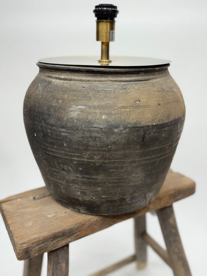 Rustic Pot Lamp