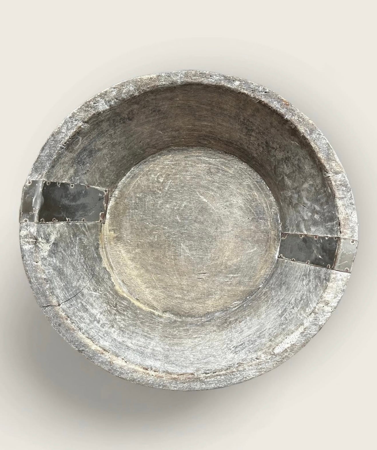 XL Vintage wooden bowl