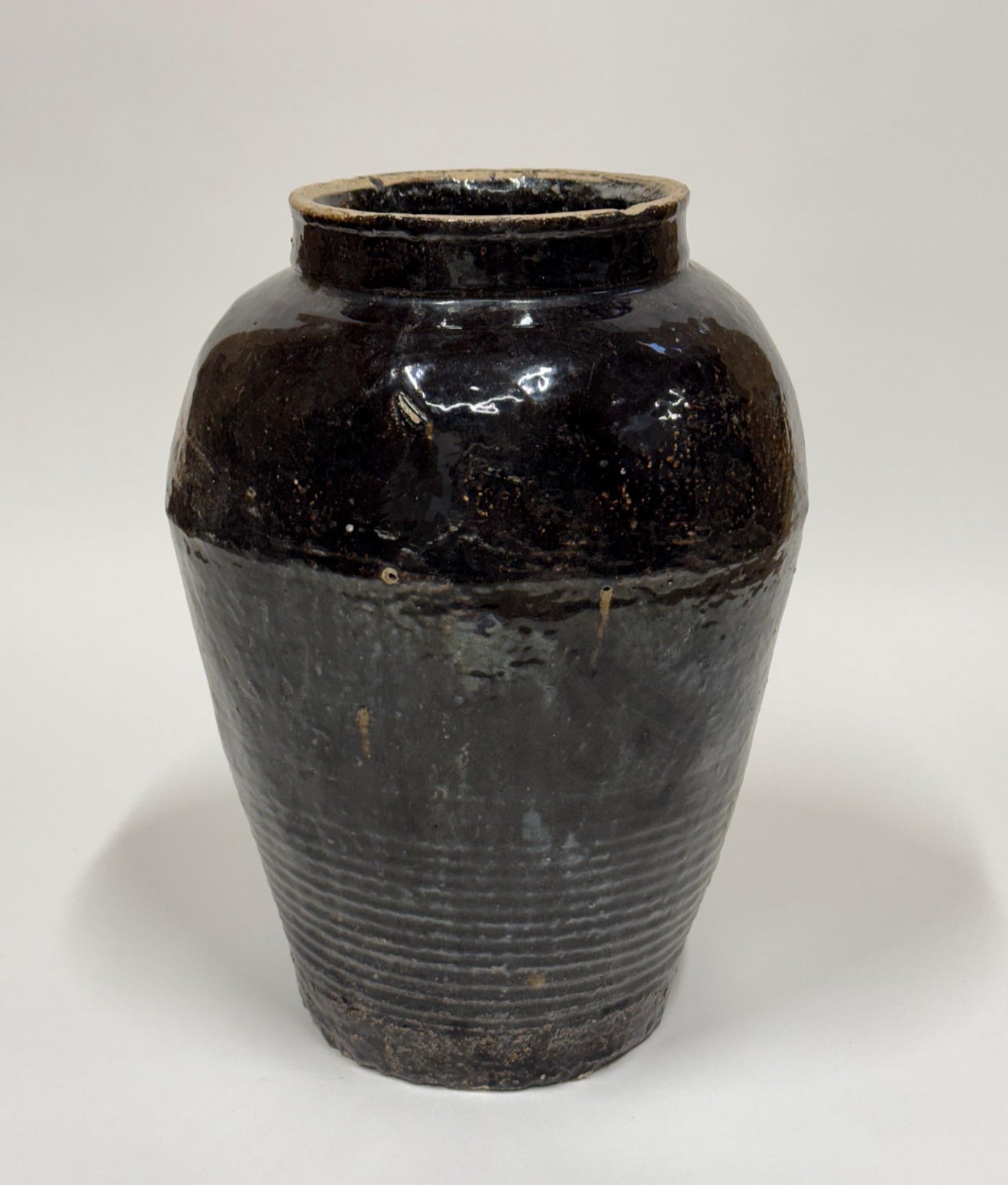 XL Vintage Chinese Glossy Vase