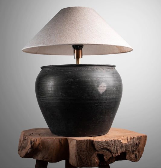 Rustic Pot Lamp