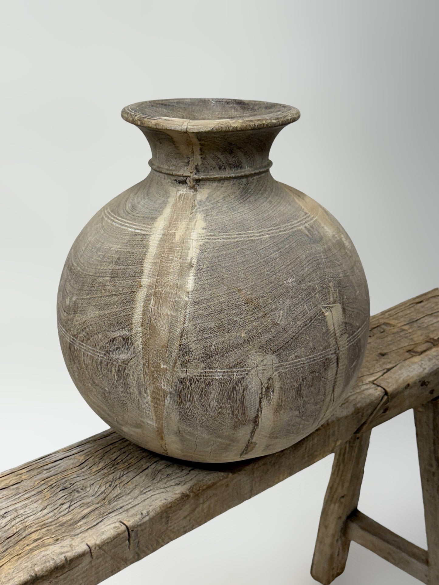 Large Wooden Vase