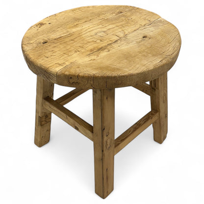 Rustic Elm Wood End Table