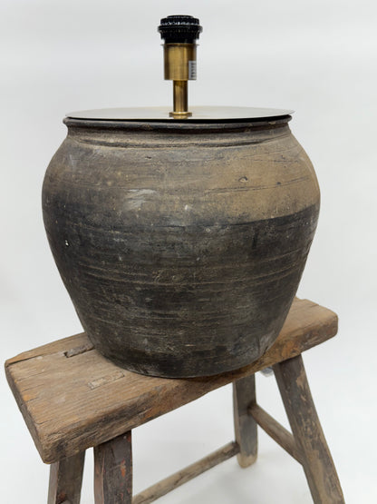Rustic Pot Lamp