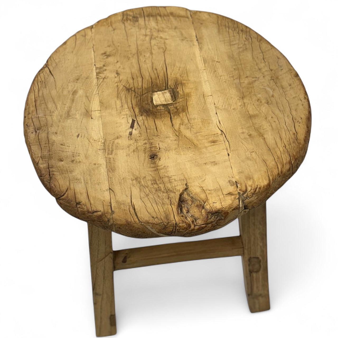 Rustic Elm Wood End Table