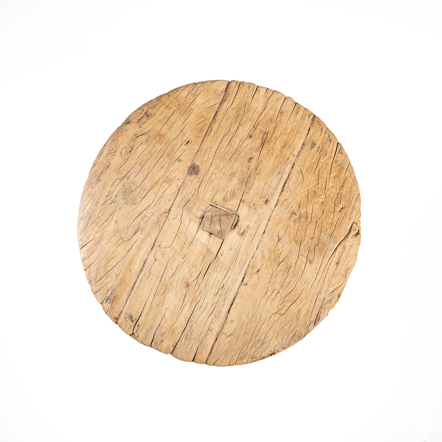 Rustic Elm Wood End Table