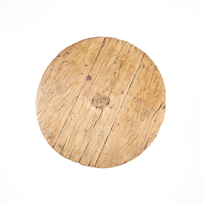 Rustic Elm Wood End Table