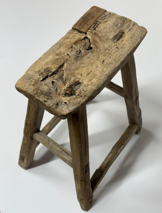 Vintage Chinese elm stool