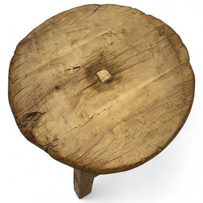 Rustic Elm Wood End Table