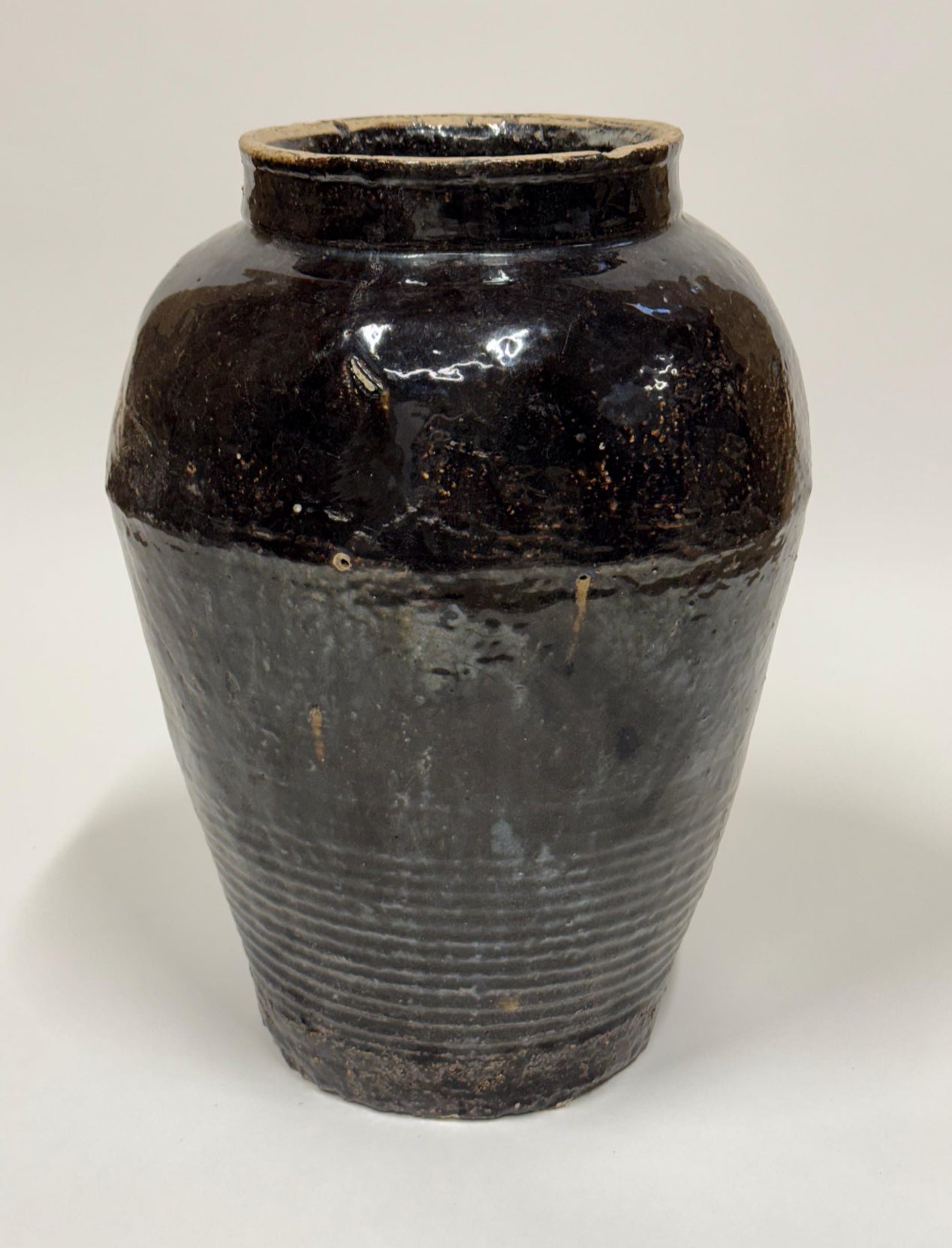 XL Vintage Chinese Glossy Vase