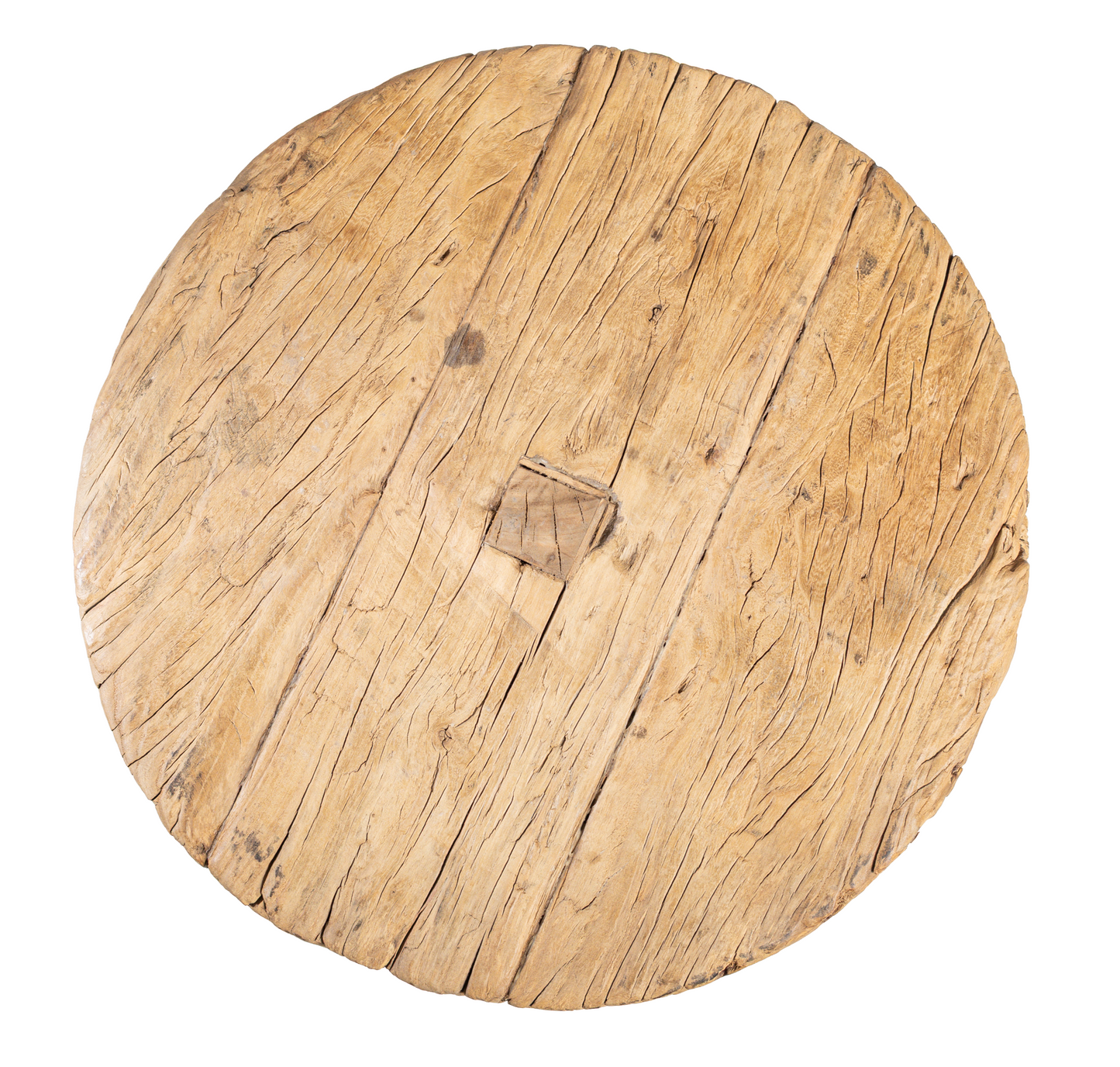 Rustic Elm Wood End Table