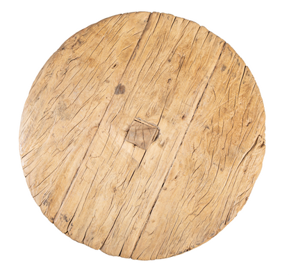 Rustic Elm Wood End Table