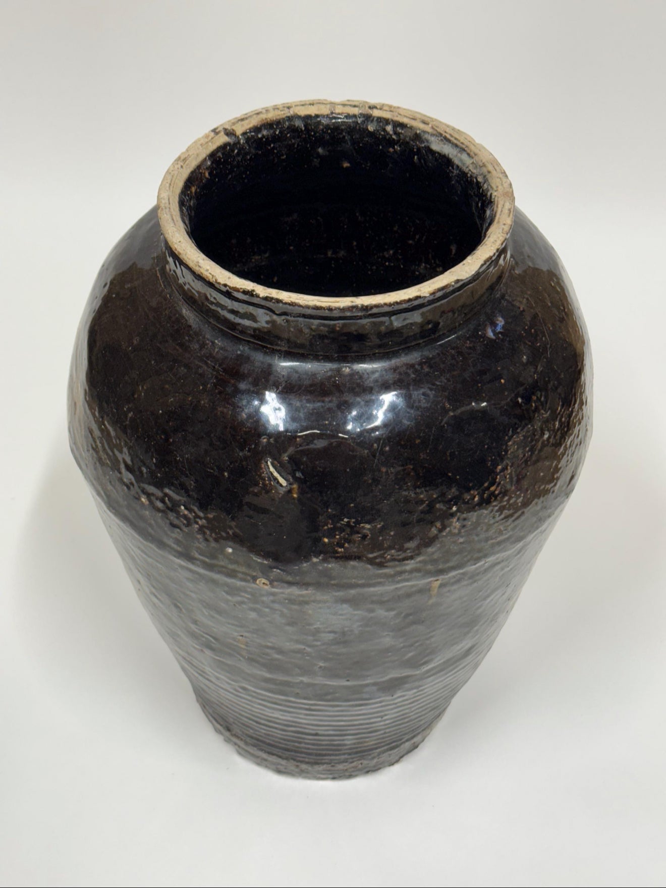 XL Vintage Chinese Glossy Vase