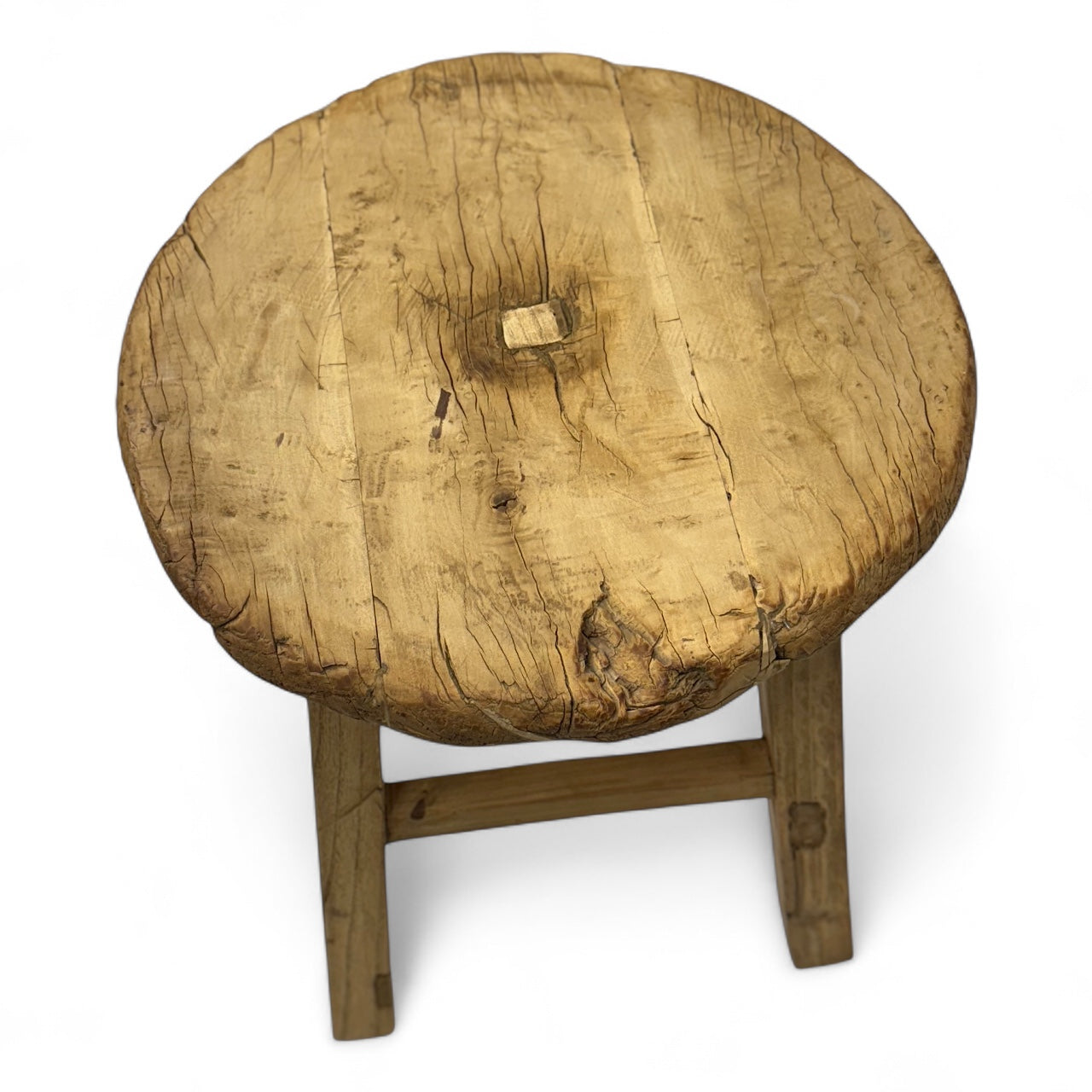 Rustic Elm Wood End Table