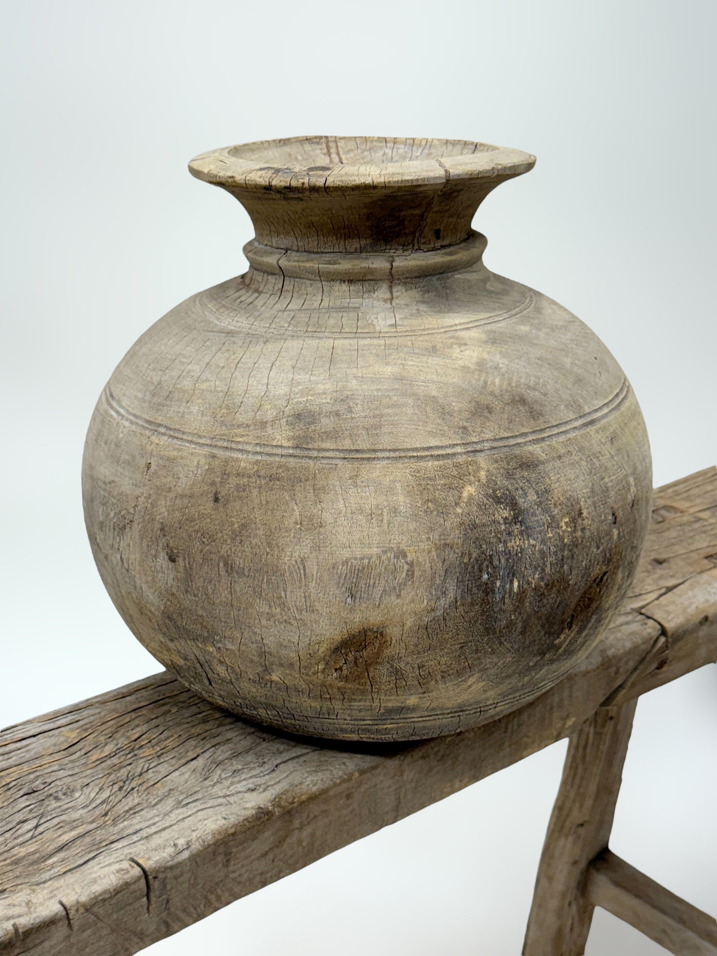 Large Wooden Vase
