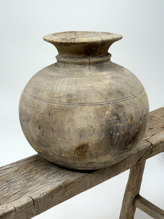 Large Wooden Vase